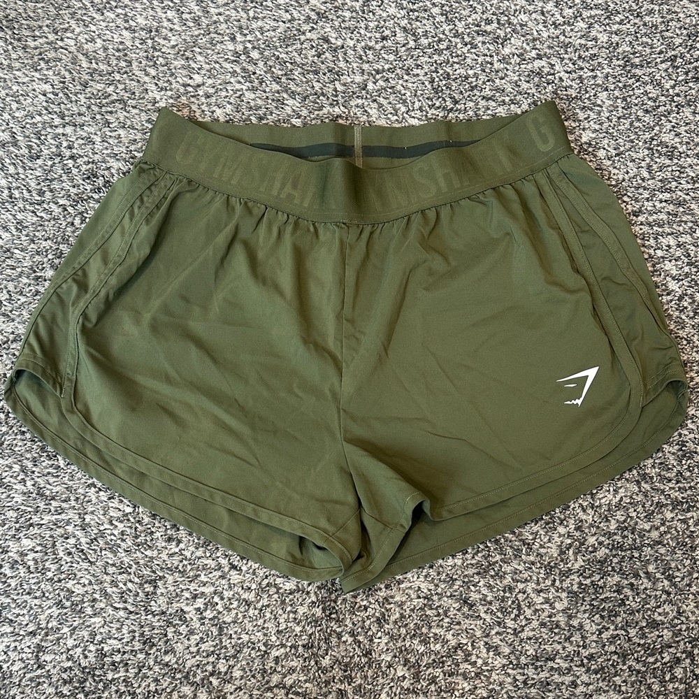 Gymshark Dark Green Women's Athletic Shorts